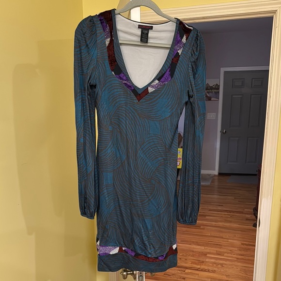 Custo Barcelona Multicolor Patterned Dress, fits a size 2 or 4 - Picture 1 of 4